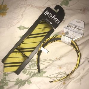 ⚡️Harry Potter Hufflepuff skinny tie & headband⚡️